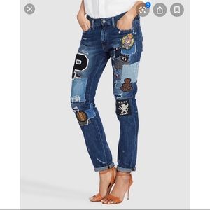 Polo Ralph Lauren|Astor Slim Boyfriend Patch Jeans